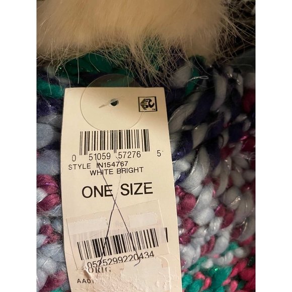 I N C International Concepts Rainbow Shine Beanie Hat (444) - Picture 2 of 4